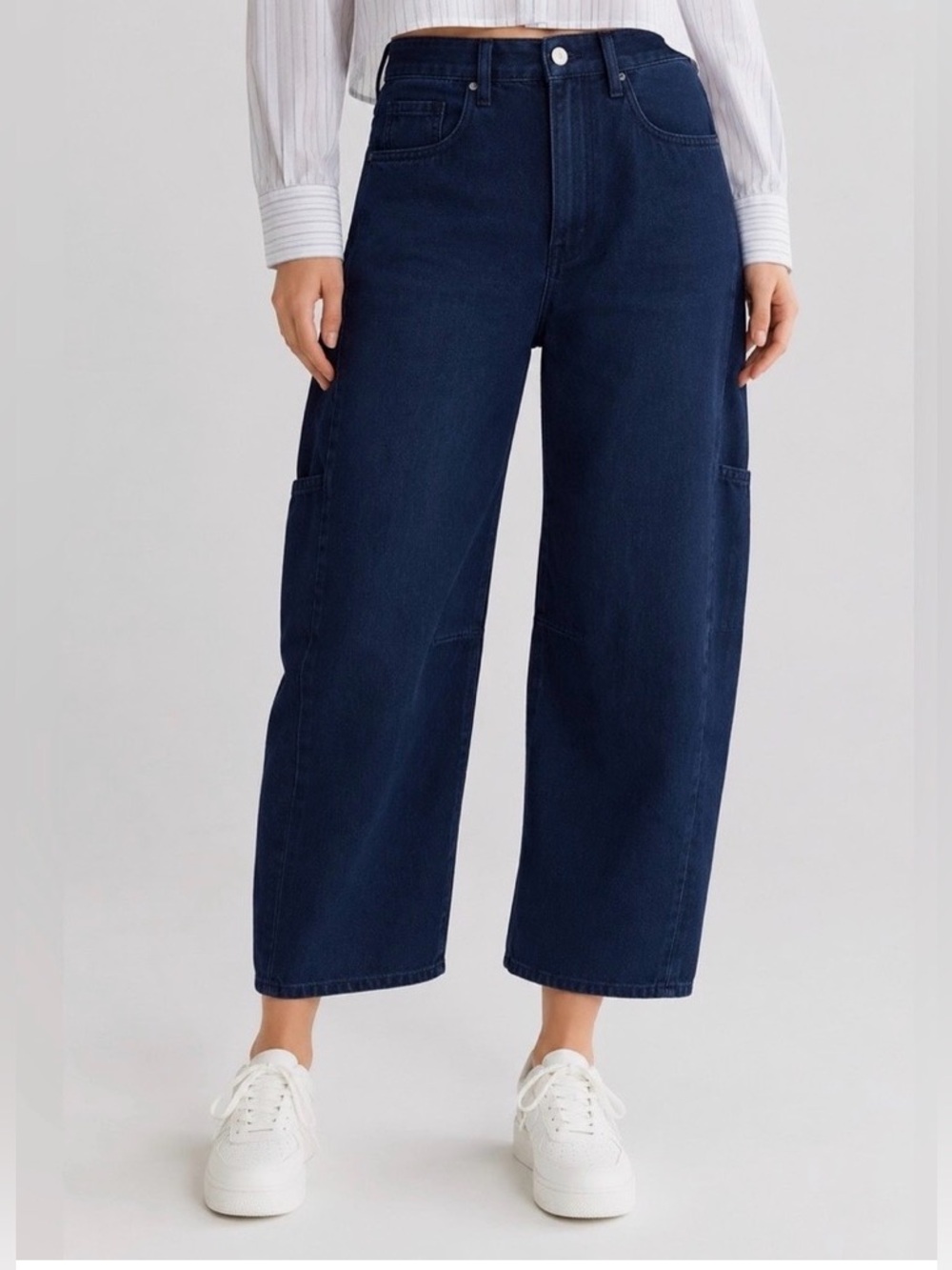 Rag and bone chase high rise barrel Jean in sapphire